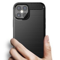 MG Carbon Case Flexible silikonový kryt na iPhone 12 mini, černý