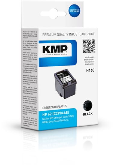 KMP HP 62 (HP C2P04AE) černý inkoust pro tiskárny HP