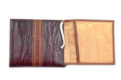B.Cavalli Pánská kožená peněženka dolarovka z pravé kůže B.Cavalli - hnědá