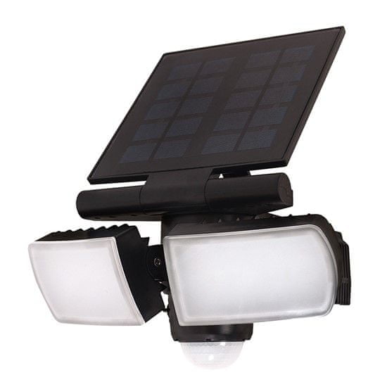 Solight LED solární osvětlení se senzorem, 8 W, 600 lm, Li-on, černá