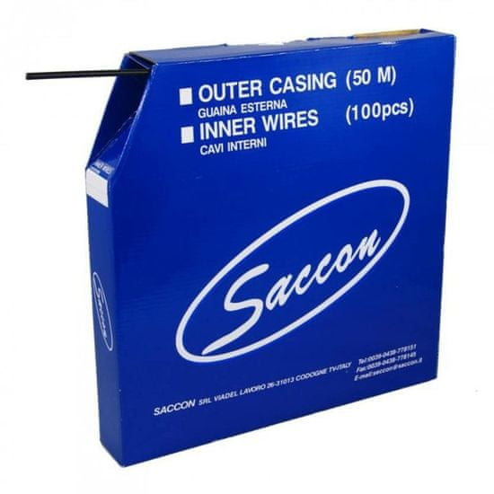 Saccon bowden řadicí 1.2/4.0mm 50m černý box