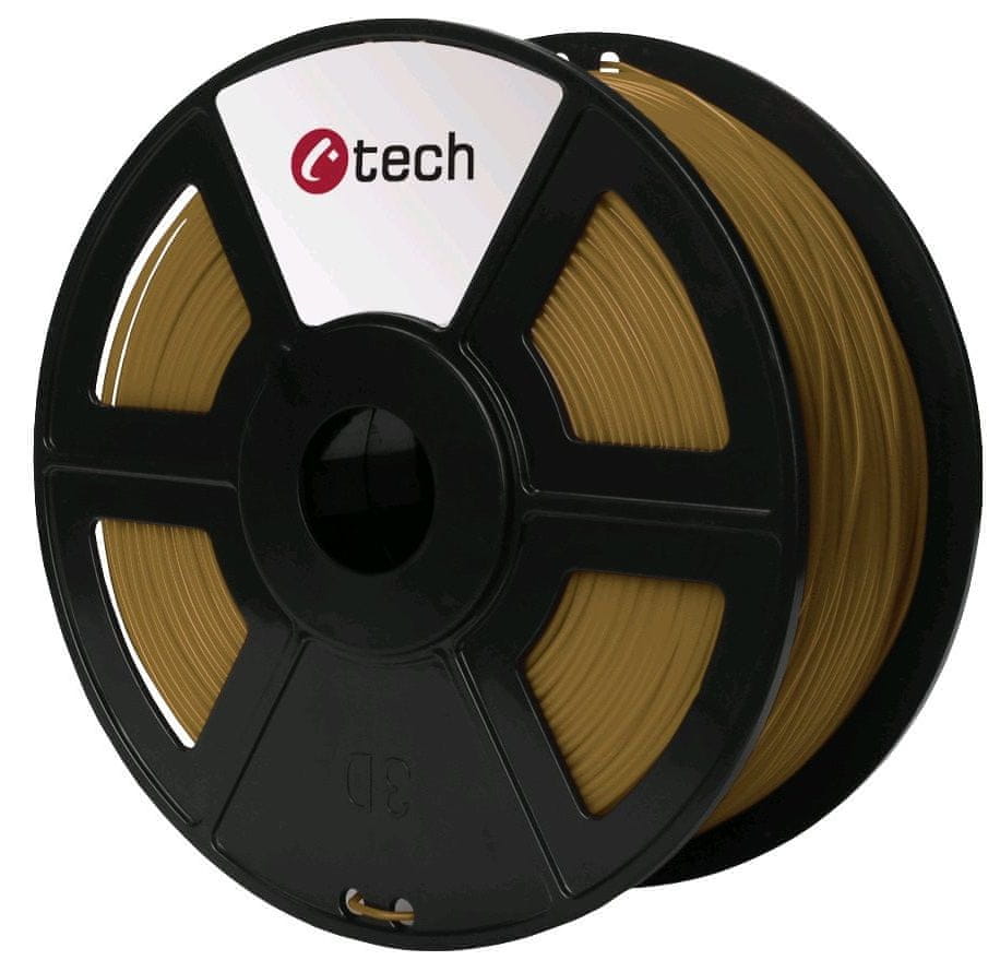 C-Tech tisková struna, PLA, 1,75mm, 1kg, hnědá (3DF-PLA1.75-BR)