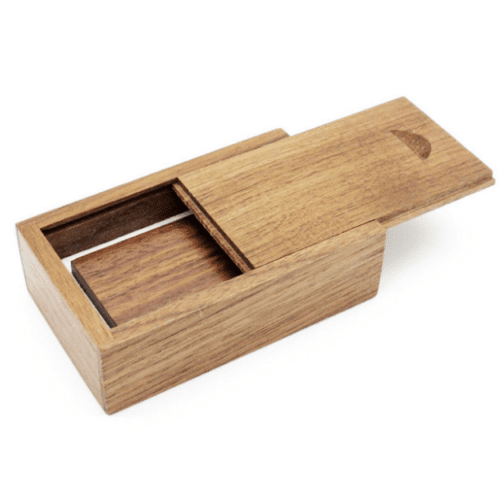 CTRL+C Dřevěný SET: USB hranol a malý box, ořech
