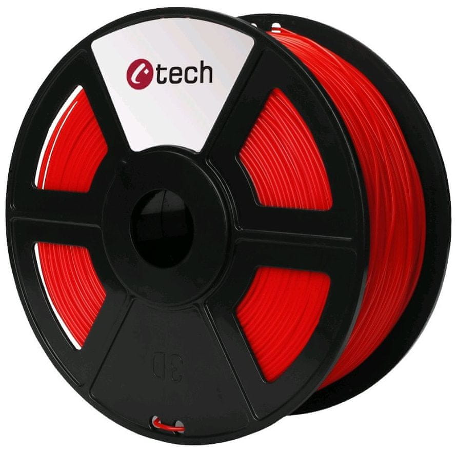 C-Tech tisková struna, PLA, 1,75mm, 1kg, červená (3DF-PLA1.75-R)