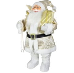 Dům Vánoc Santa ve zlatém kabátku 80 cm