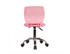 KONDELA Otočná židle, růžová/chrom, SELVA