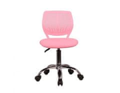 KONDELA Otočná židle, růžová/chrom, SELVA