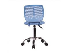 KONDELA Otočná židle, modrá/chrom, SELVA