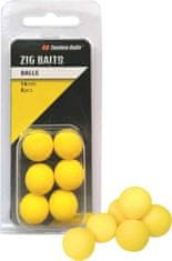 Tandem Baits Nástraha - Zig-Balls 14 mm / 6ks - fluo žlutá