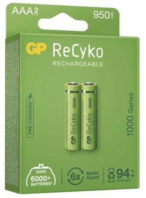 GP ReCyko punjiva baterija, 1000 mAh, HR03