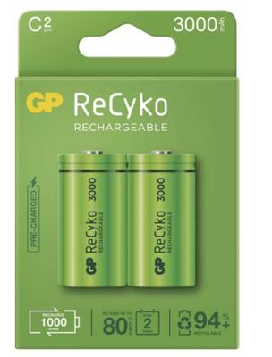 GP ReCyko punjiva baterija, 3000 mAh, HR14, 2 kos