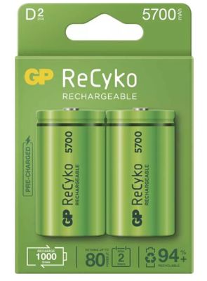 GP ReCyko punjiva baterija, 5700 mAh, HR20, 2 kos
