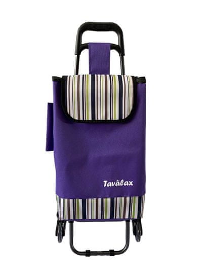 Tavalax Nákupní taška na kolečkách, fialová, skládací