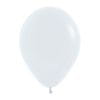 Balón latexový 12", pastel, sada 12 ks, barva bílá 005