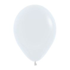 Kraftika Balón latexový 12", pastel, sada 12 ks, barva bílá 005