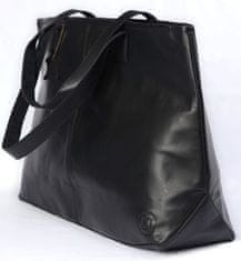 LEA&THER Dámská kožená taška, Shopping Bag Black