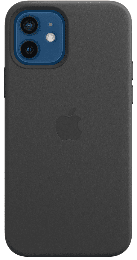 Levně Apple iPhone 12 | 12 Pro Leather Case with MagSafe - Black (MHKG3ZM/A)