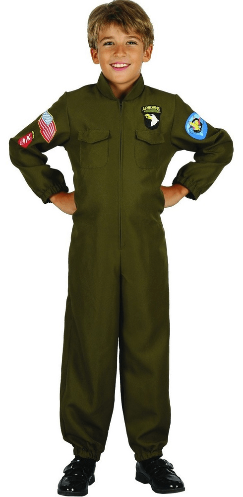 Levně MaDe Šaty na karneval - vojenský pilot 120-130