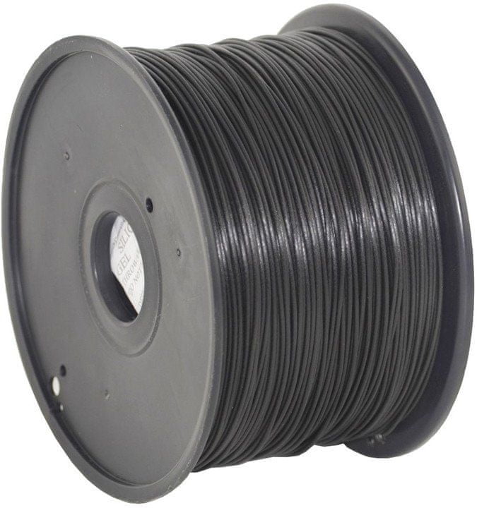 Levně Gembird tisková struna, PLA, 1,75mm, 1kg, černá (3DP-PLA1.75-01-BK)