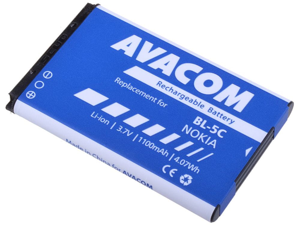 Levně Avacom baterie do mobilu Nokia 6230, N70, Li-Ion 3,7V 1100mAh (náhrada BL-5C) GSNO-BL5C-S1100A