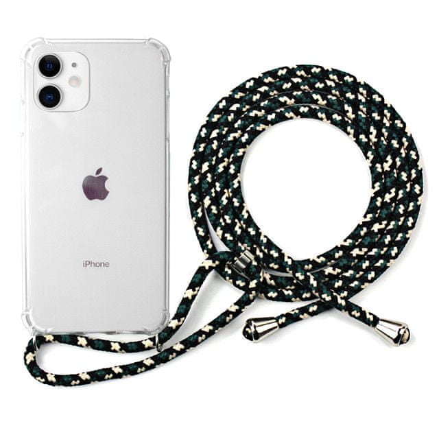 EPICO Nake String Case iPhone 11, bílá transparentní / černo-bílá - 42410101000021