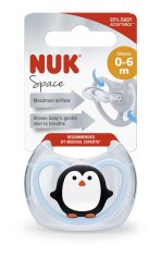 Nuk Dudlík Space, SI, V1, 0-6m BOX tučňák