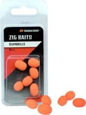 Tandem Baits Nástraha - Zig-Dumbells 12mm/ 6 ks - fluo oranžová