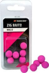 Tandem Baits Nástraha - Zig-Balls 10 mm / 6 ks - fluo růžová