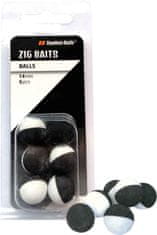 Tandem Baits Nástraha - Zig-Balls 14 mm / 6ks - černo/bílá