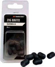 Tandem Baits Nástraha - Zig-Dumbells 12mm/ 6 ks - černá