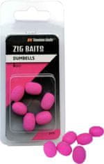 Tandem Baits Nástraha - Zig-Dumbells 12mm/ 6 ks - fluo růžová