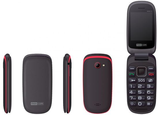 Maxcom MM 818, vyklápěcí mobil, SOS tlačítko, jednoduché ovládání