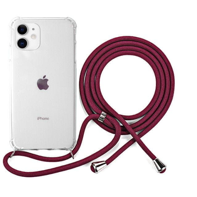 EPICO Nake String Case iPhone 11 42410101400006, bílá transparentní / červená