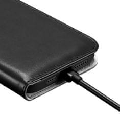 Dux Ducis Kado Knížková kožené pouzdro na iPhone 12 Pro Max, černé