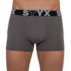Styx Pánské boxerky sportovní guma nadrozměr tmavě šedé (R1063) - velikost 5XL