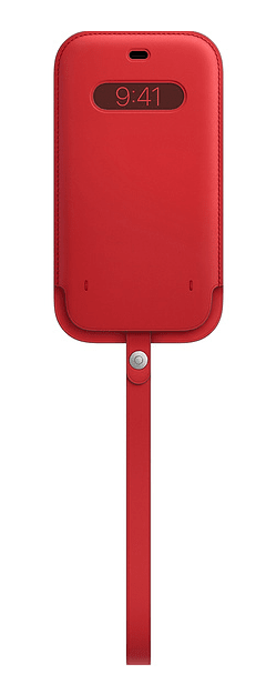 Apple kožený návlek s MagSafe pro iPhone 12mini, červená MHMR3ZM/A
