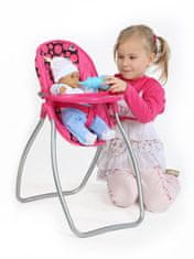 PLAYTO Jídelní židlička a houpačka 2v1 pro panenky Isabella