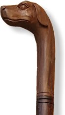 BaliTrade Vycházková hůl z tropického dřeva - hlava psa - 90 cm