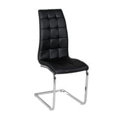 ATAN Jídelní židle DULCIA - černá ekokůže / chrom