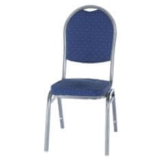 ATAN Židle JEFF - látka tmavě modrá/šedý rám