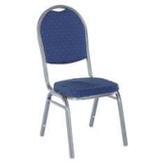 ATAN Židle JEFF - látka tmavě modrá/šedý rám