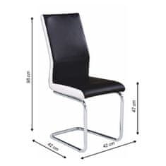 ATAN Židle NEANA - ekokůže černá / bílá