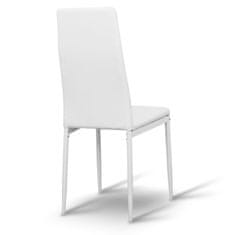 ATAN Židle COLETA - bílá ekokůže /bílý kov