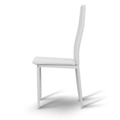 ATAN Židle COLETA - bílá ekokůže /bílý kov