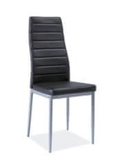 ATAN Jídelní čalouněná židle H-261 Bis černá/alu