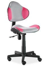 ATAN Kancelářská židle Q-G2 šedá/růžová