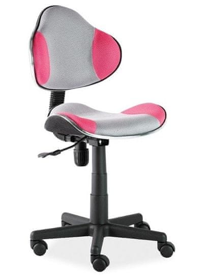 ATAN Kancelářská židle Q-G2 šedá/růžová