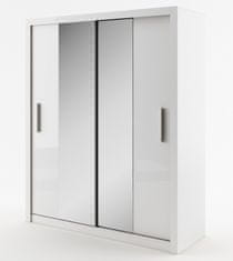 ATAN Šatní skříň IDEA 03 bílá zrcadlo 180 cm