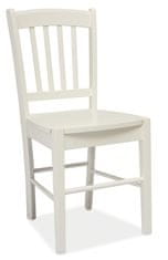 ATAN Jídelní dřevěná židle CD-57 bílá