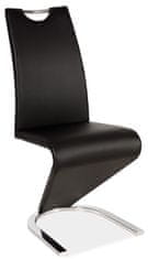 ATAN Jídelní čalouněná židle H-090 černá/chrom